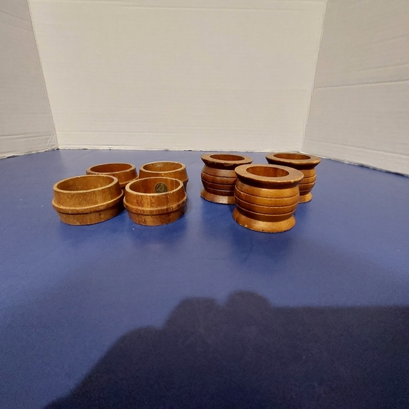 Set of 7 Different Styles of Wood Napkin Holders - Picture 2 of 4